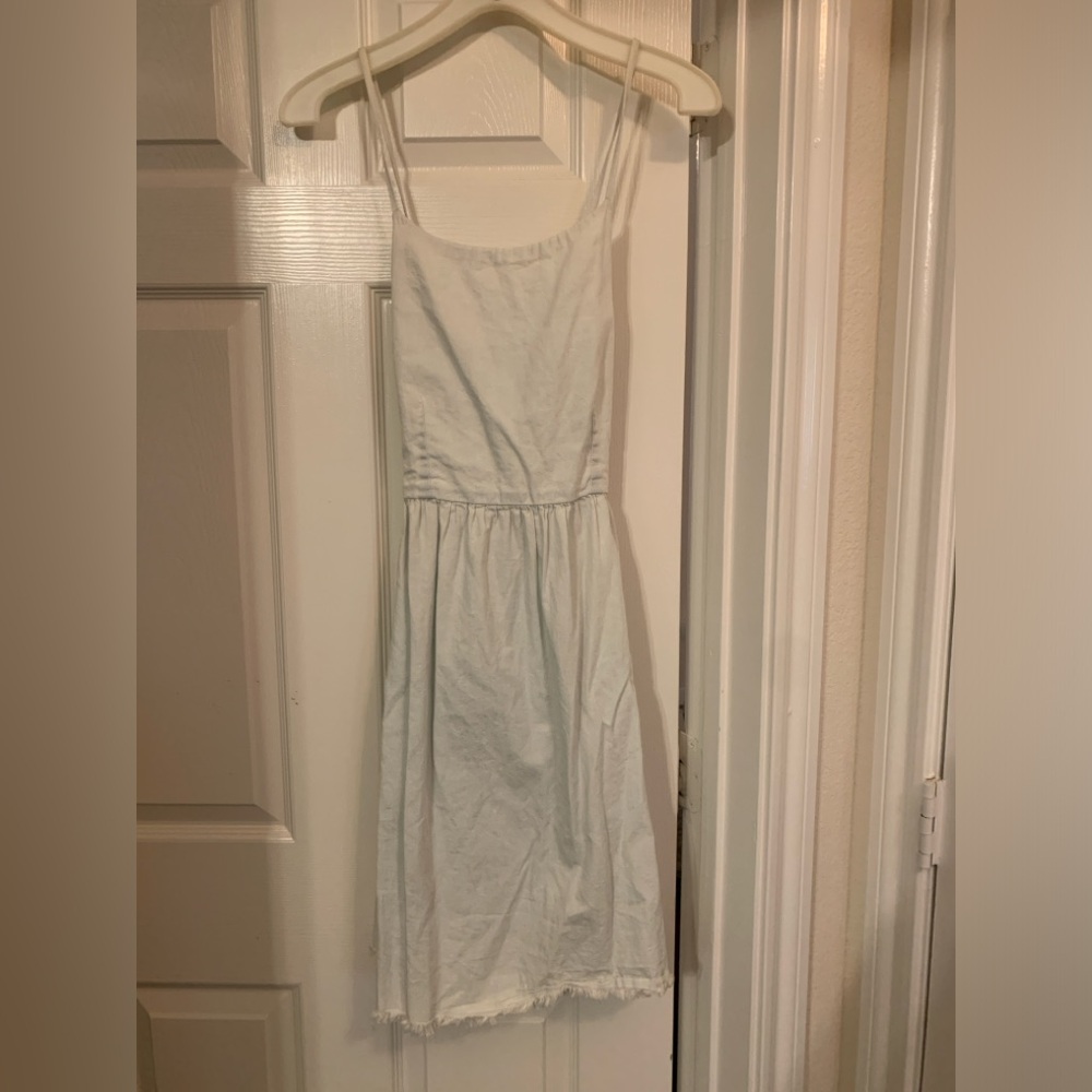 Old Navy pale blue/almost white chambray sundress - medium